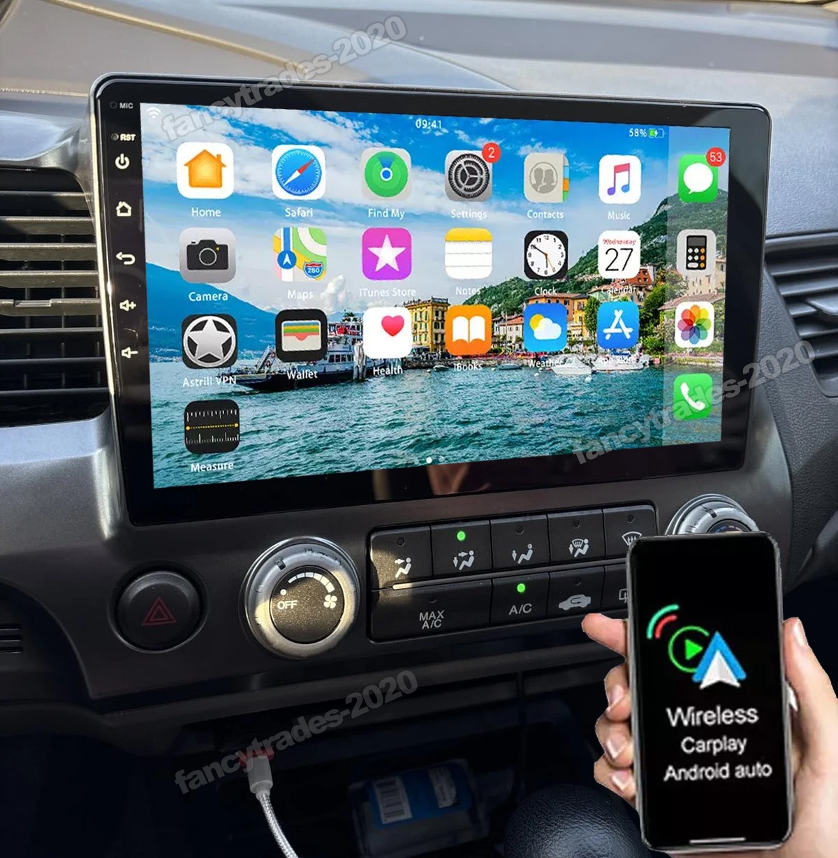 Android13 Carplay For Honda Civic 2006 2007 2008 2009 -2011 Car Radio GPS Stereo