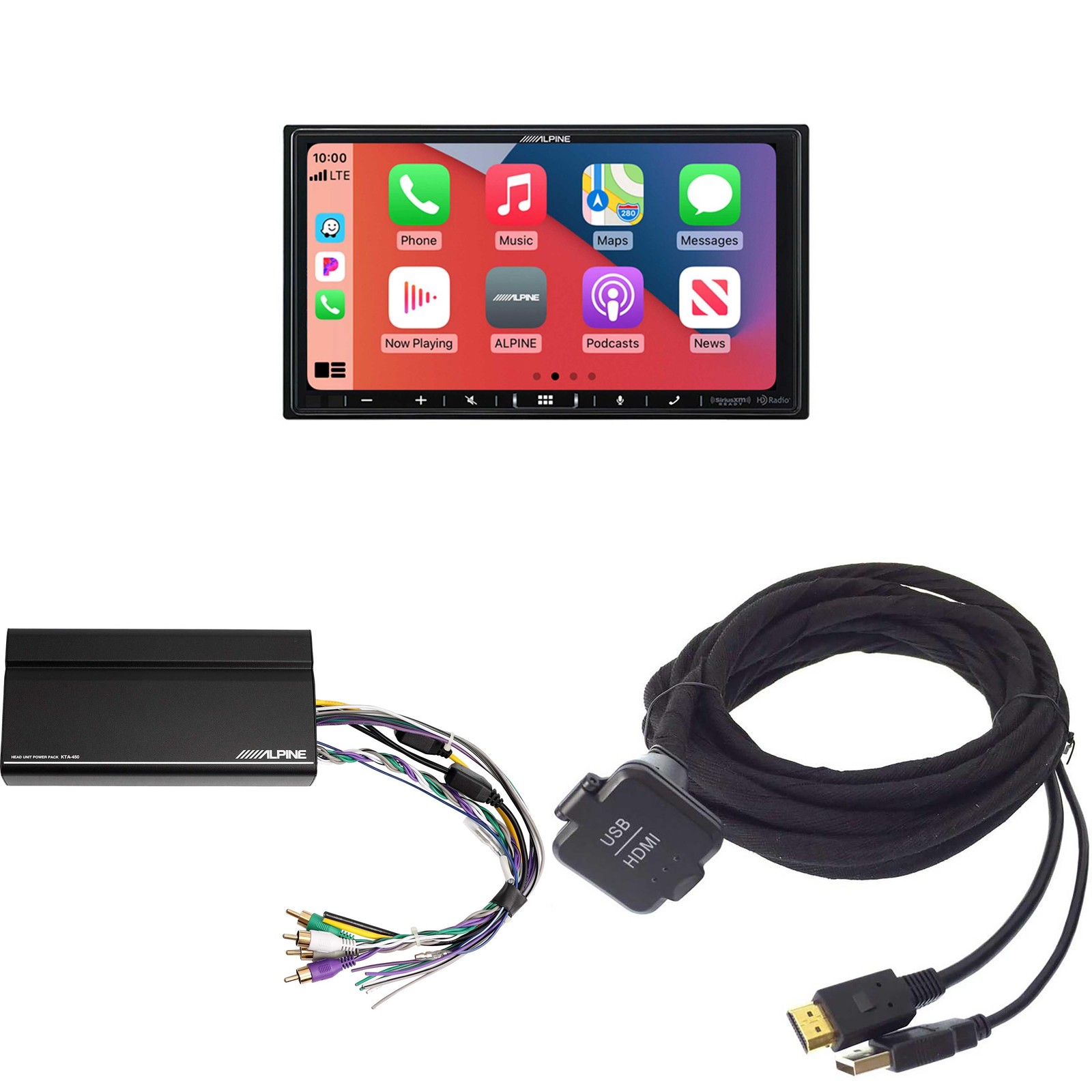 Alpine iLX-407, KCU-315UH USB / HDMI Extension Cable with with Alpine KTA-450…