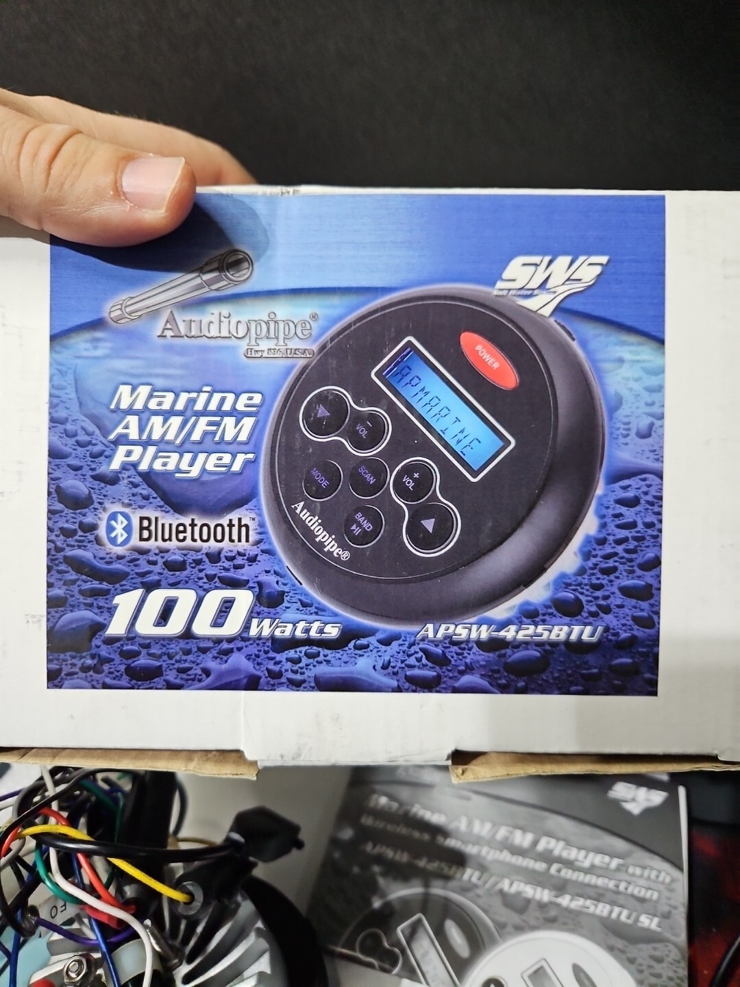 Audiopipe APSW-425BTU Marine AM/FM PLAYER 100 WATTS BLUETOOTH
