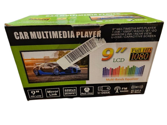T9 CAR MULTIMEDIA PLAYER 9″ MP5 DIN / 1080P/RADIO/ BT+EQ HD 1080 Open Box