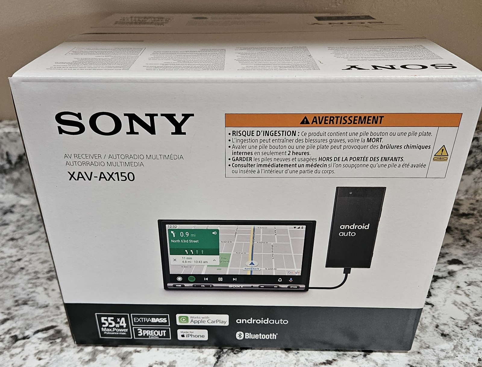 SONY XAV-AX150 6.95″ Apple CarPlay Android Auto AV Digital Media Receiver NEW