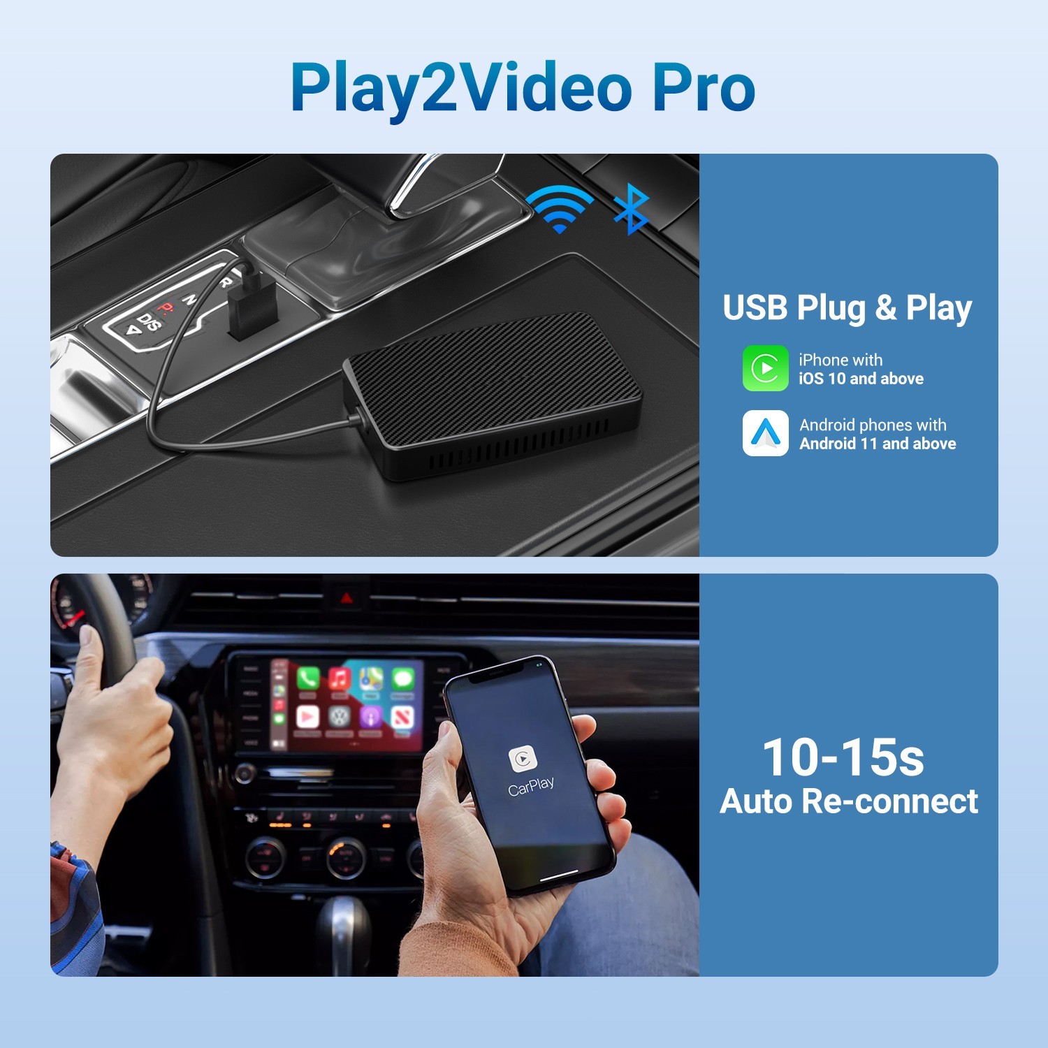 2024 AI Box Wireless Carplay & Android Auto YouTube & Netflix Multimedia Player
