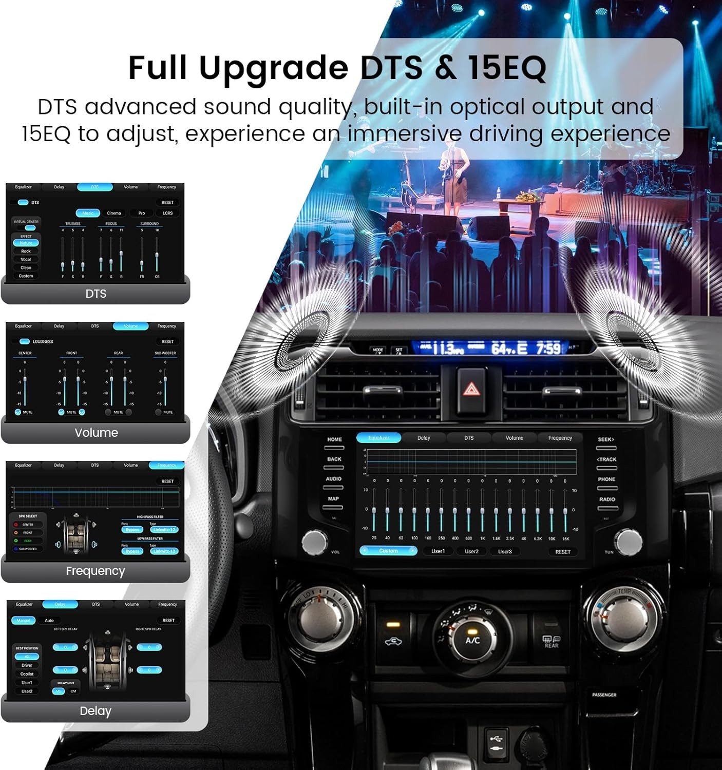 Dasaita Car Radio for Toyota 4Runner 2010-2023 QLED 9″ Display GPS DTS CarPlay