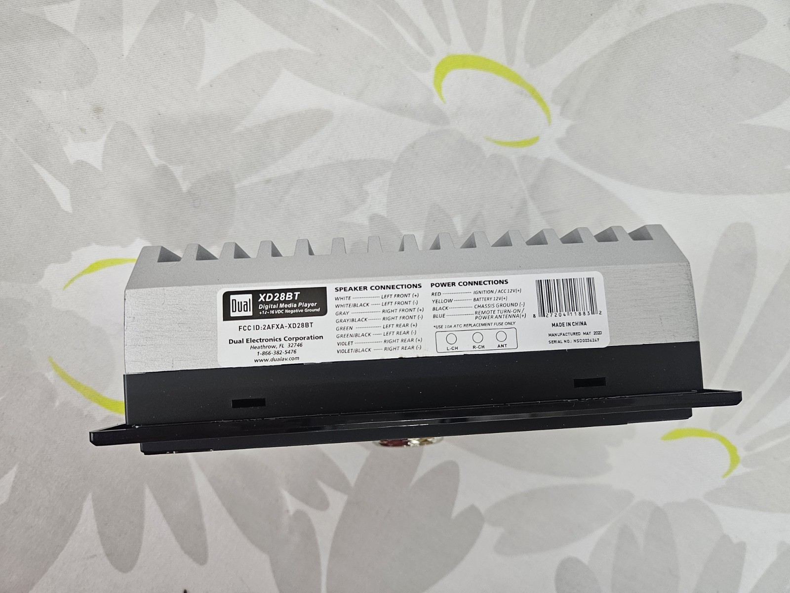 Dual XD28BT Digital Media Player Car Stereo