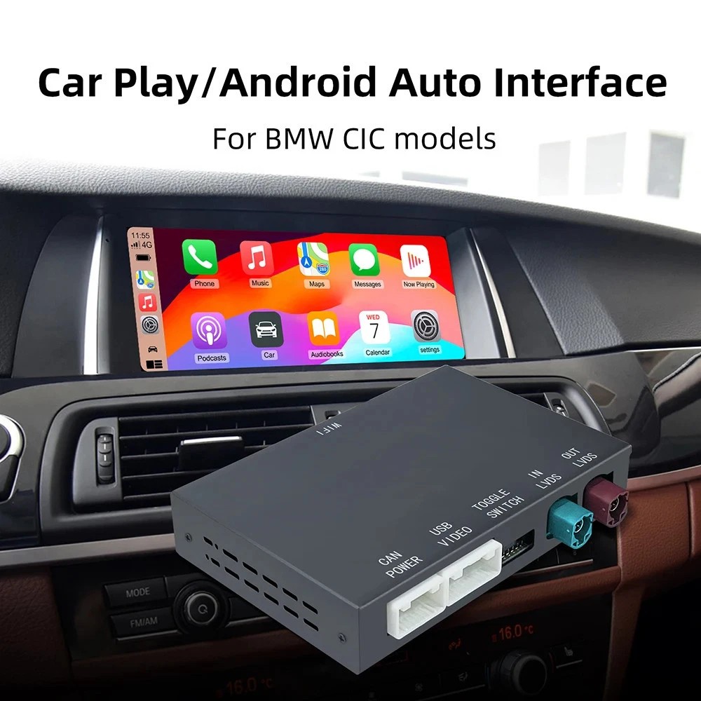 Wireless CarPlay/Android Auto Kit For BMW CIC NBT System 1 2 3 4 5 Series X1 X3