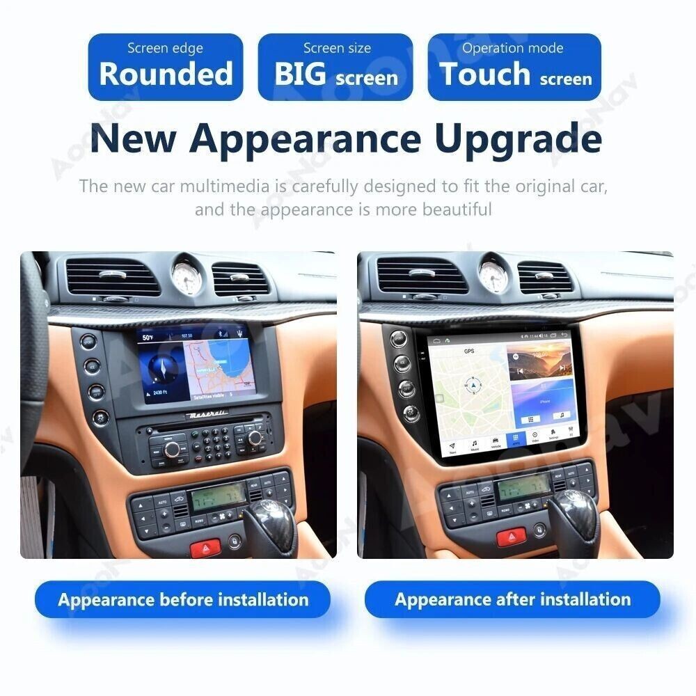 For Maserati GranTurismo 10″ Carplay GPS Car Radio Stereo+Climate control panel