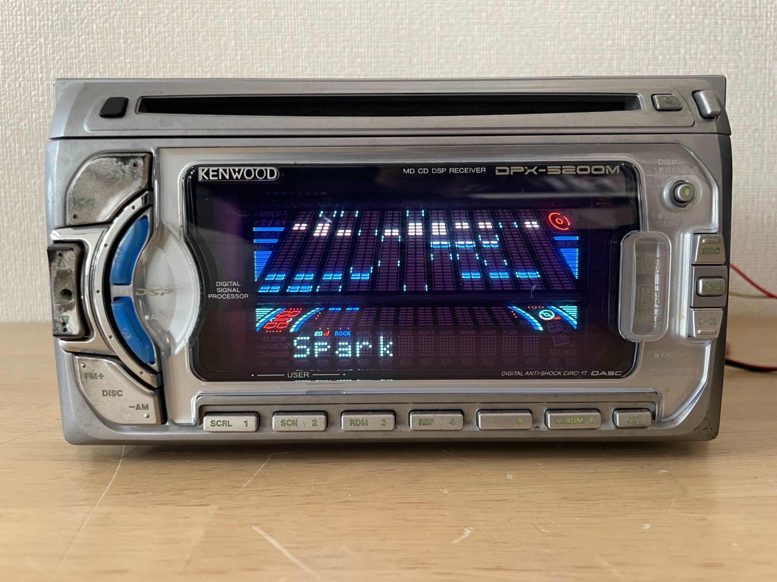 KENWOOD DPX-5200M 2DIN Car Audio CD MD MDLP Player Operation Confirmed Very Good