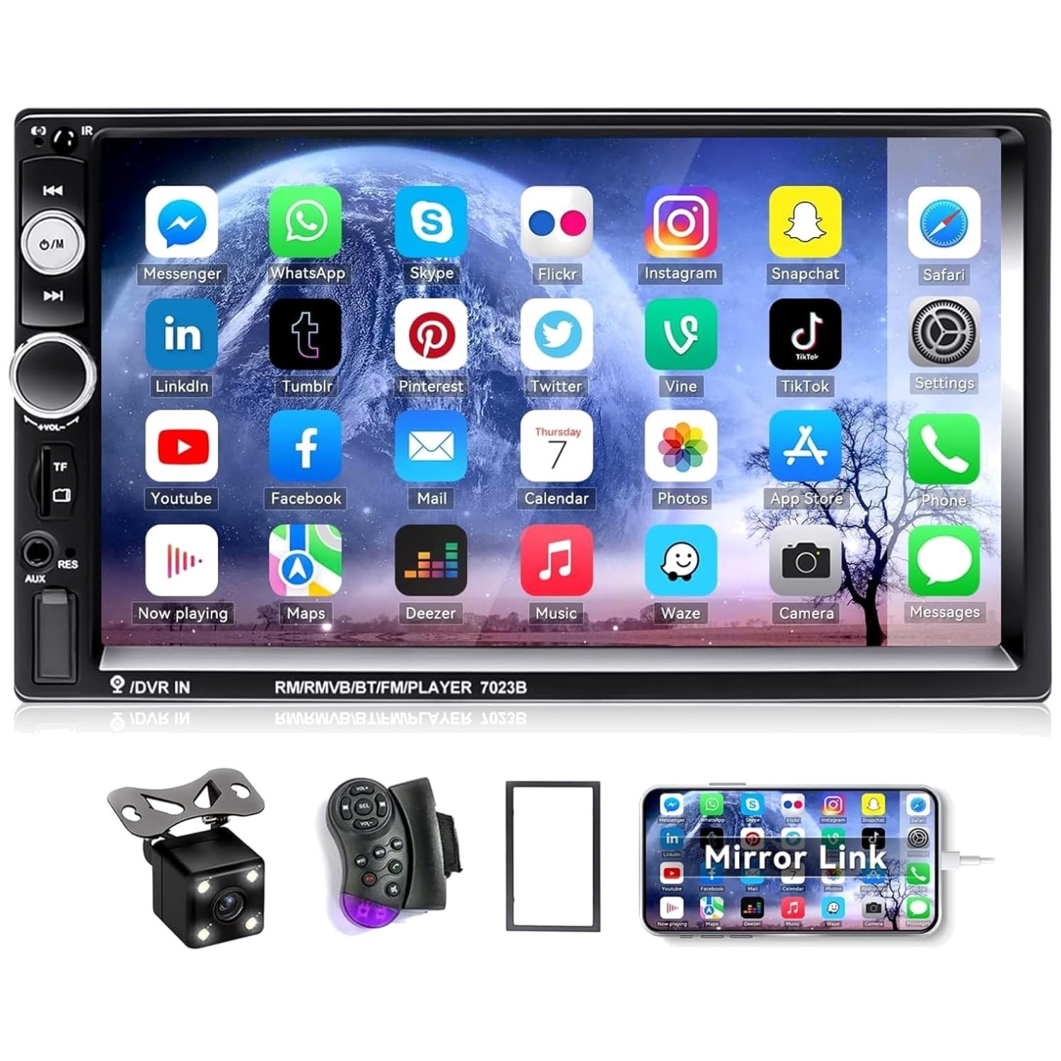Touchscreen Car Radio Bluetooth MP5 Player + Backup Camera