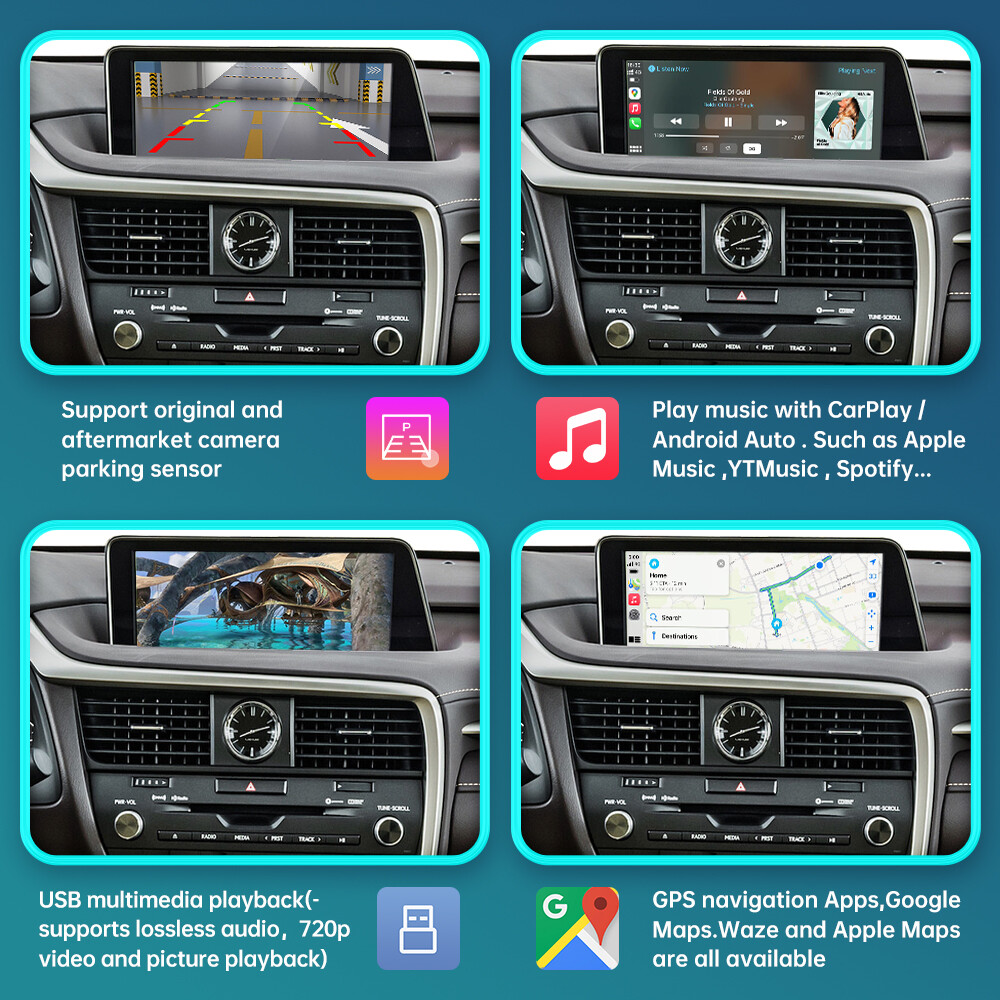 Wireless Carplay Android Auto Module For Lexus RX 2016-2019 Mirror Link AirPlay