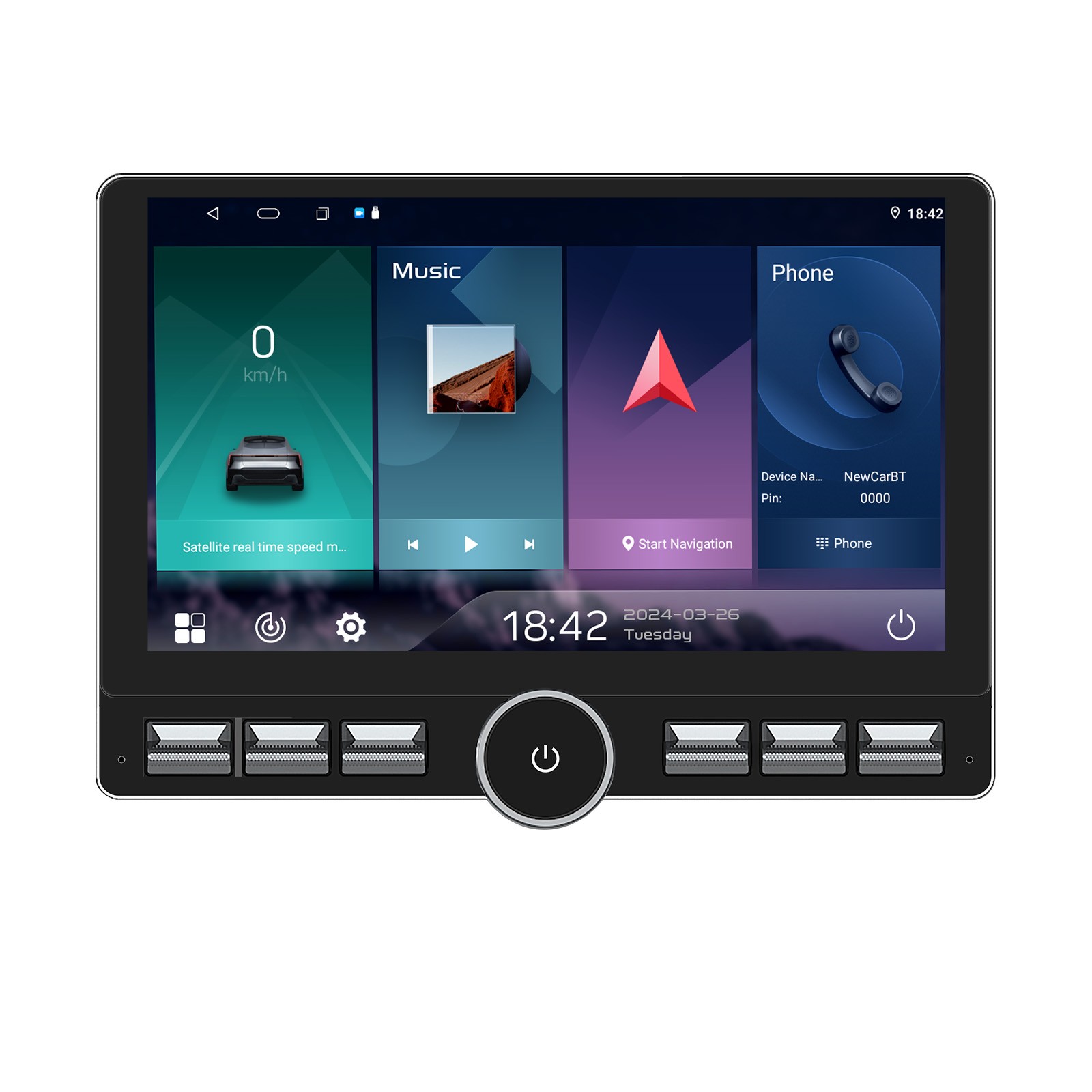Android 15 2+64G Double 2Din 10.1″ Car Stereo Radio GPS Navigation Apple CarPlay