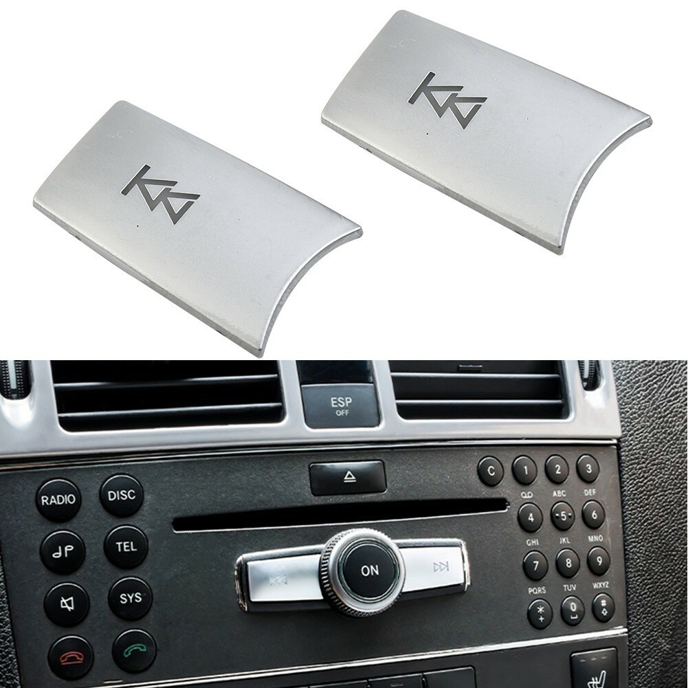 2* For C/E/GLK/CLS/ML Class W204 W212 Volume Buttons Sequins Cover Button Covers
