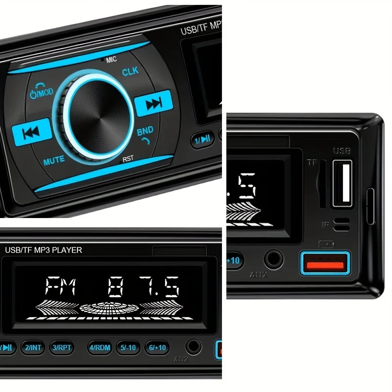 Car Radio Stereo MP3 Player FM Radio 60W*4 Audio Music TF 1 din in Dash Kit