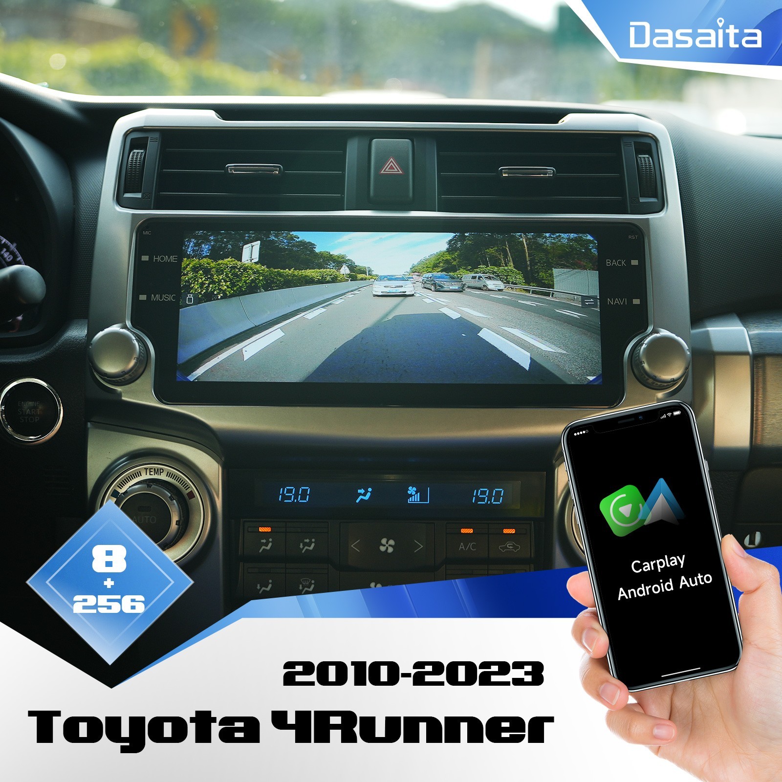 Dasaita Android Car Head Unit for Toyota 4Runner 2010-2023 Android 13 Navi GPS