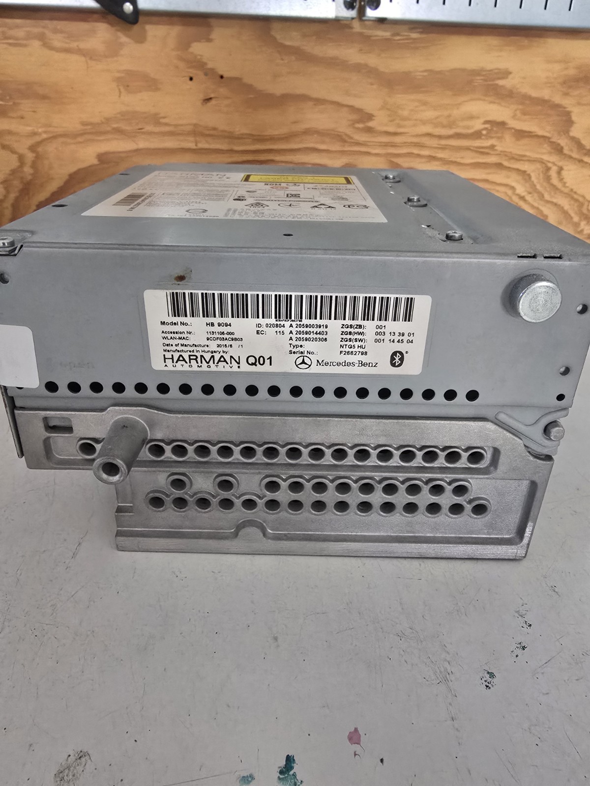 Mercedes Benz C300 2017-Radio-Comand GPS Harman Ntg5 HU Control Unit A2059006734