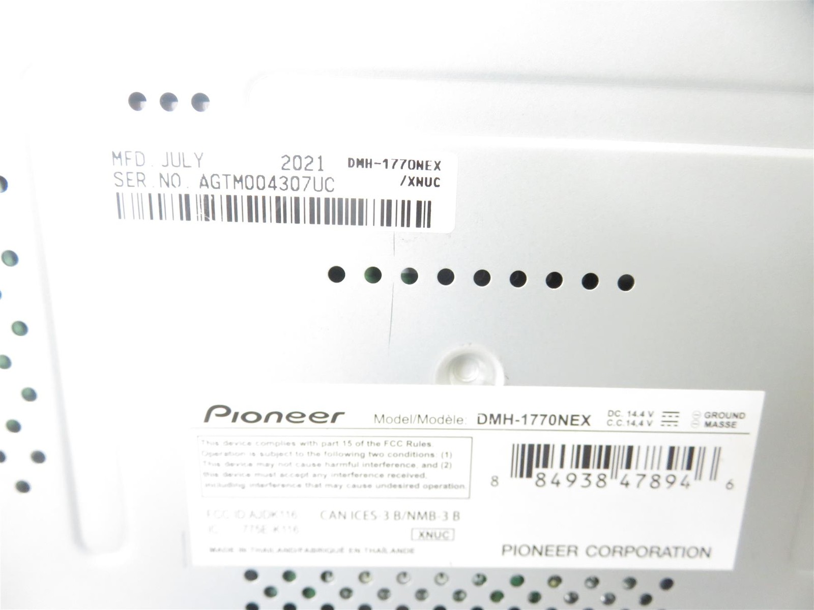 Pioneer DMH-1770NEX 6.8″ 2-Din Digital Media Receiver – Free shipping
