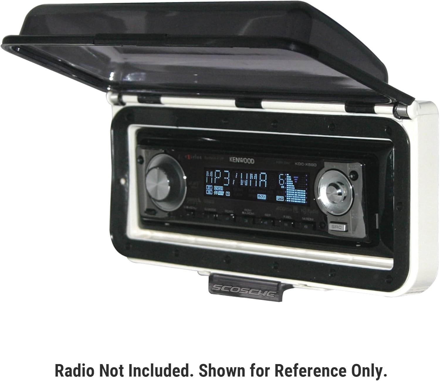 Scosche ACM3W Universal Marine Radio Cover – Water Resistant Boat Dash White