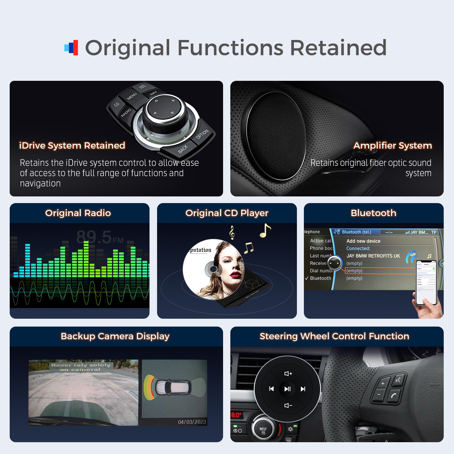 4G Android 13 4+64G Car Stereo GPS CarPlay Navi WiFi For BMW E90 E91 E92 E93 CIC