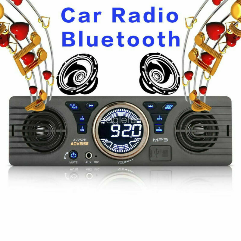SD Car Radio Stereo MP3 Player Speaker In-Dash 12V 1 Din Bluetooth FM AUX USB TF