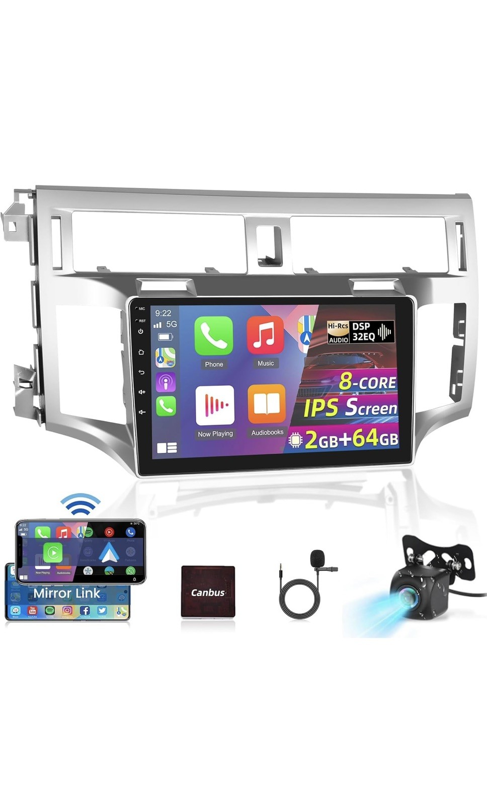 Android 15 Car Stereo For Toyota Avalon 05-10 9” Touch Screen 2+32G Wireless US
