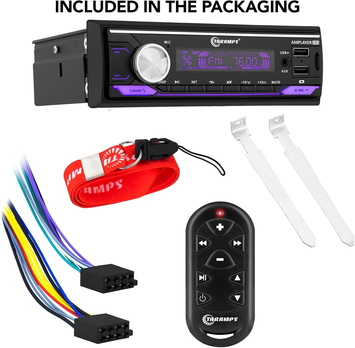 Taramps Amplayer Audio Processor G2 2 Ohm 400W RMS Compact RGB Bluetooth Stereo