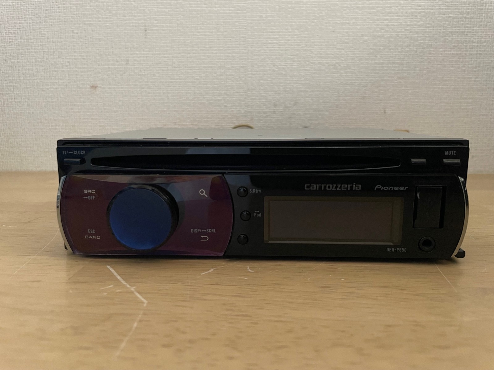 Pioneer Carrozzeria DEH-P650 1Din Car CD Player AUX USB Operation Confirmed