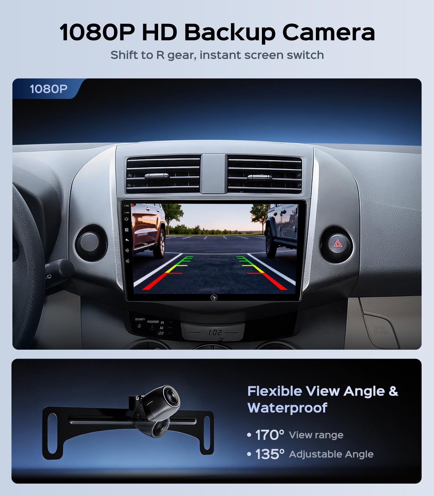 9″ Touchscreen Wireless Carplay & Android Auto Stereo for 2006-2011 Toyota RAV4