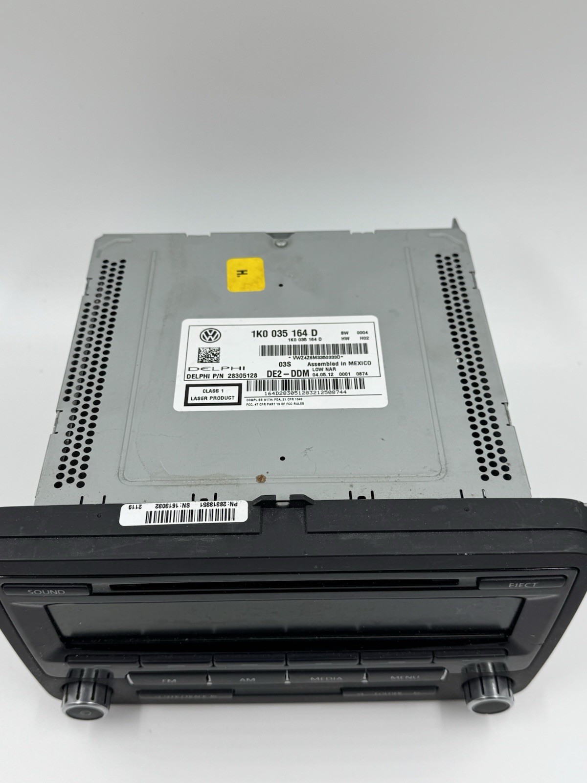 2012-15 VW Delphi AM FM Radio DE2-DDM PN 1K0 035 164 D Jetta, Passat Black *OEM*
