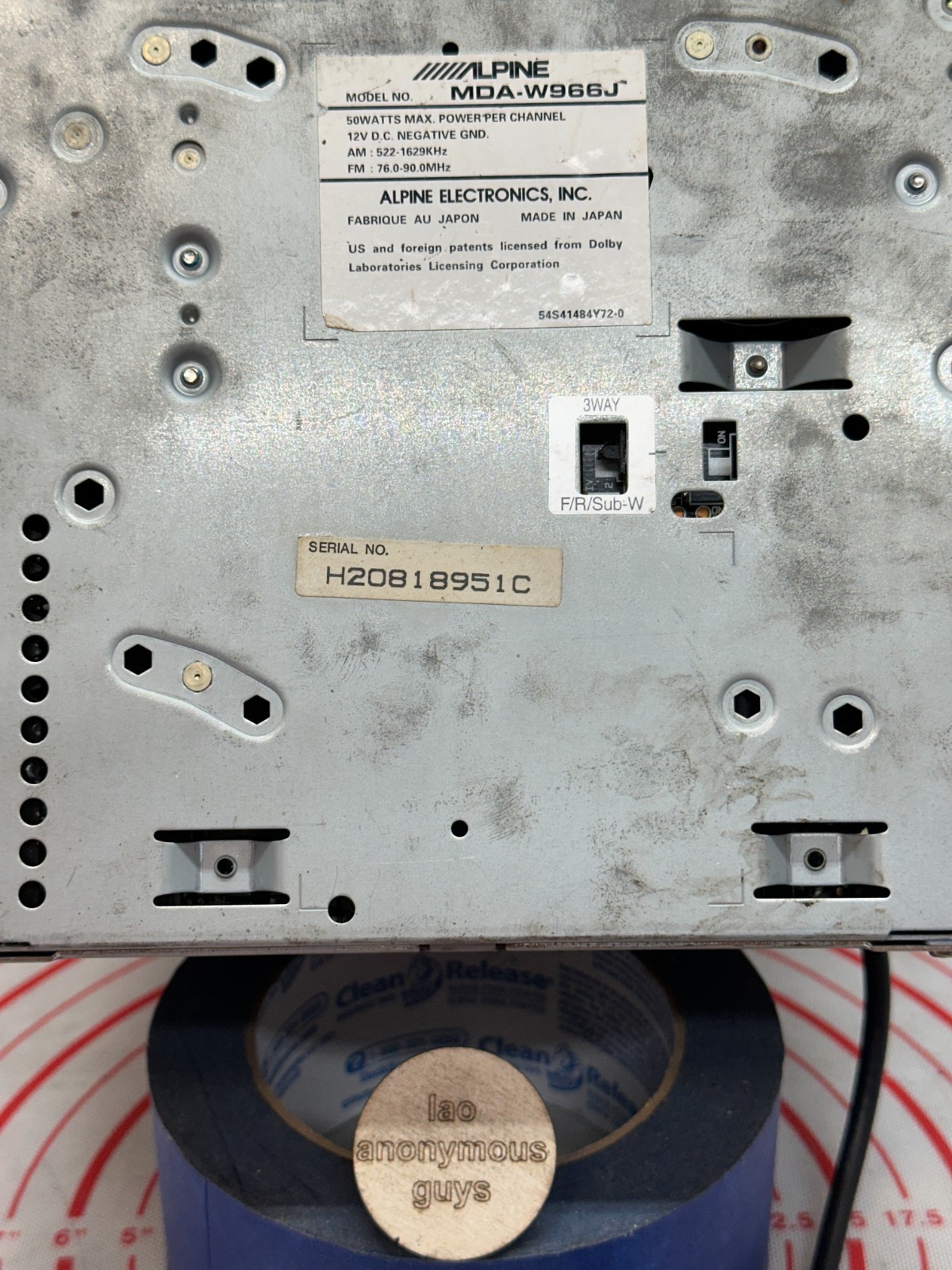 ALPINE # MDA-W966J JDM CD/MD/DSP MDLP BT Ai-NET Vintage Old School RESTORED #01