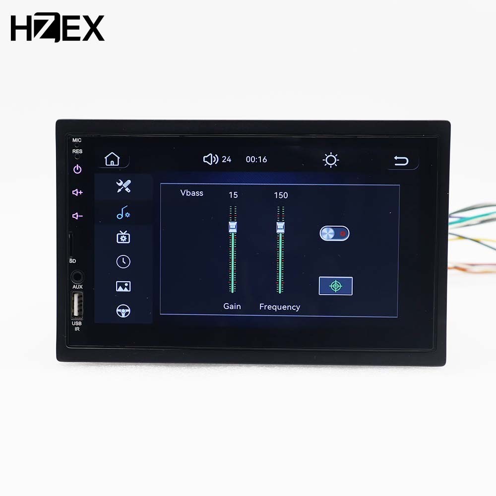 HZX-7CPA 7 Inch Double Din Car Stereo with Wireless Apple CarPlay & Android Auto