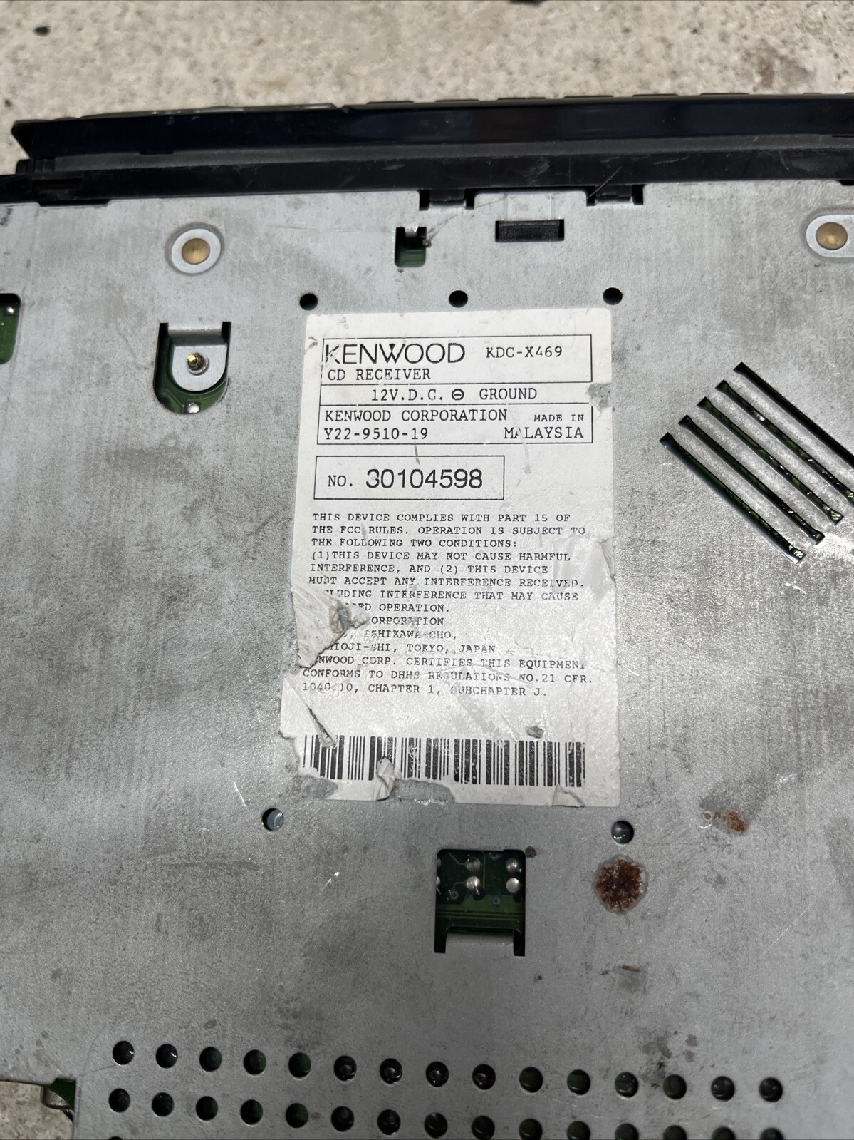 Kenwood Excelon KDC – X469 CD In Dash Receiver 50wx4