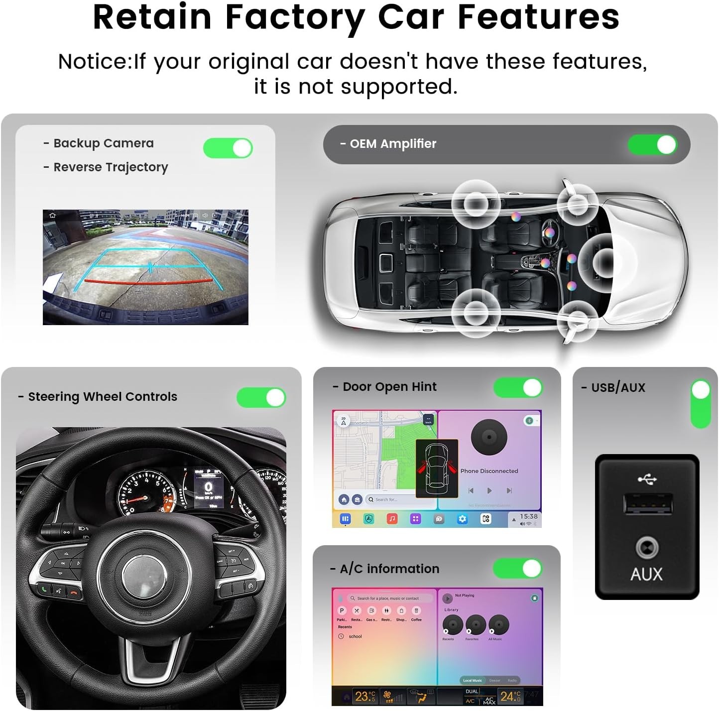 Dasaita 9” Stereo For Jeep Renegade 2015-22 Apple Carplay Android 13 Car Radio