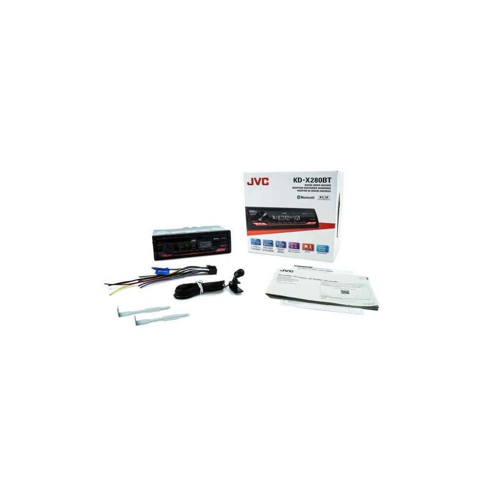 JVC KD-X280BT Digital Media Receiver Single-DIN Bluetooth AM/FM Tuner & Dual USB