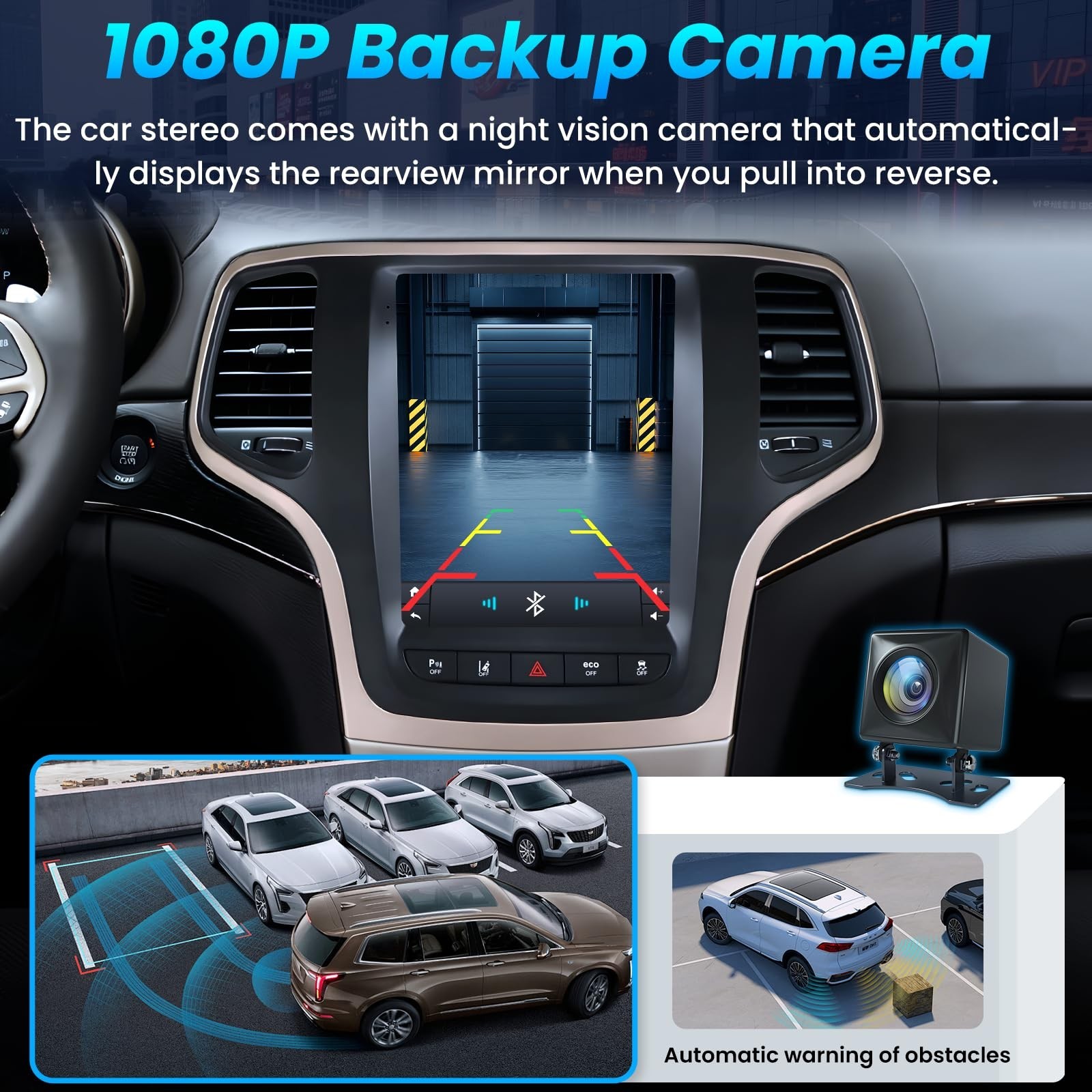 8Core Car Radio for Jeep Grand Cherokee 2014 2015 2016 2017: Tesla Style Touc…