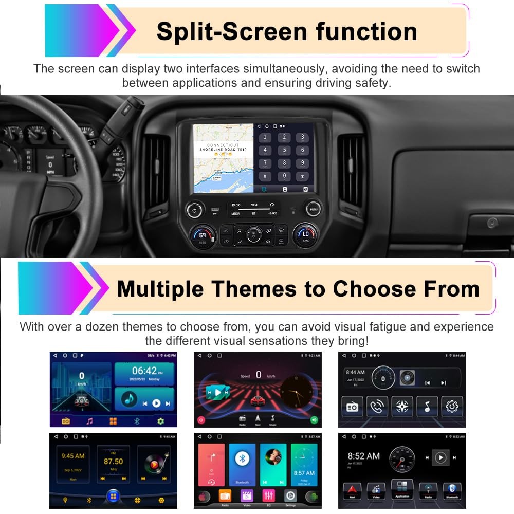 10.1″ Chevy Silverado/GMC Sierra Car Stereo | Wireless CarPlay, Backup Camera