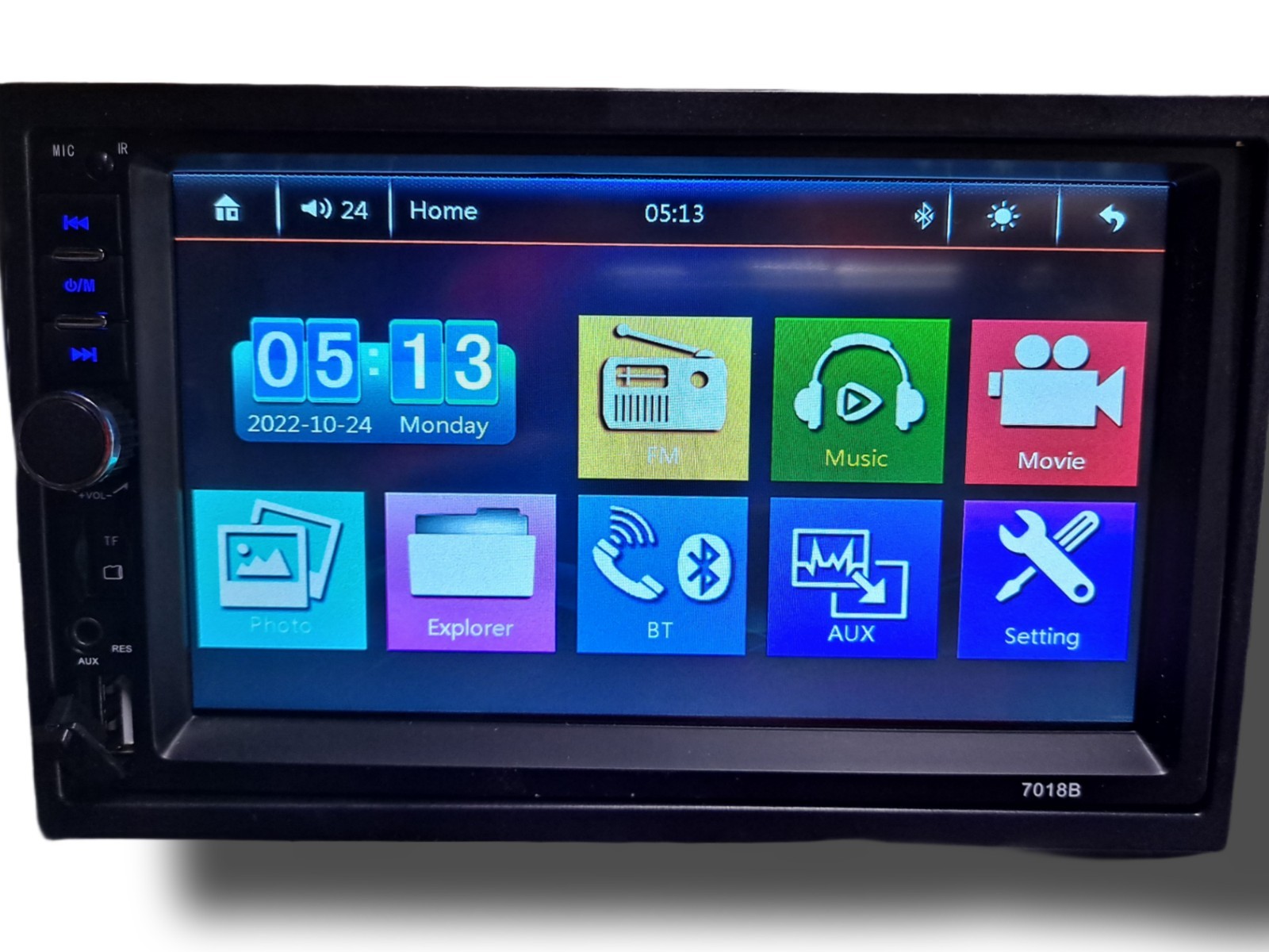 Blurred Vision BV-7018B Double Din in-Dash Head Unit Bluetooth Mirrorlink New