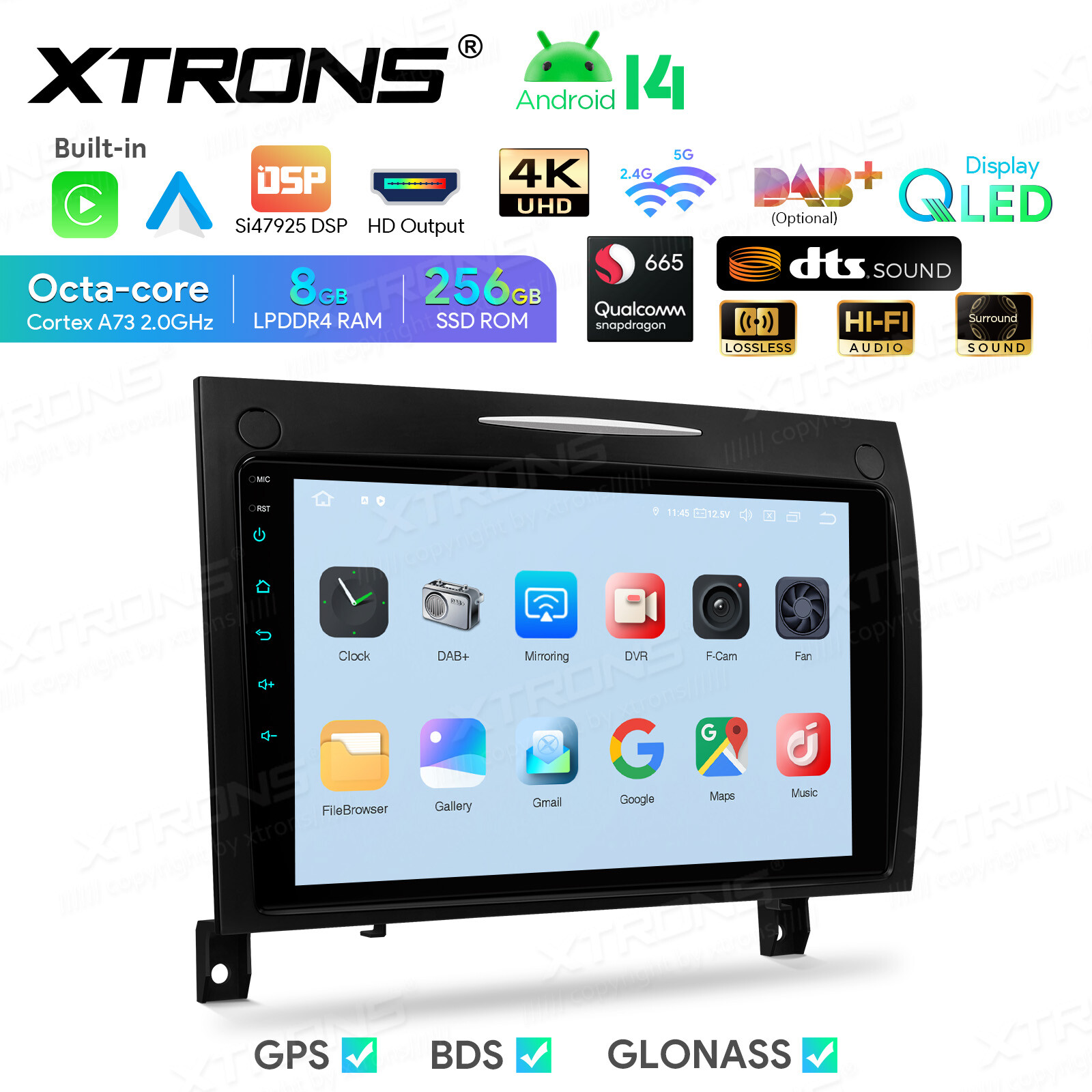 Octa Core Android 13 8+256G Car Stereo Radio GPS For Benz SLK-R171 SLK300 SLK280