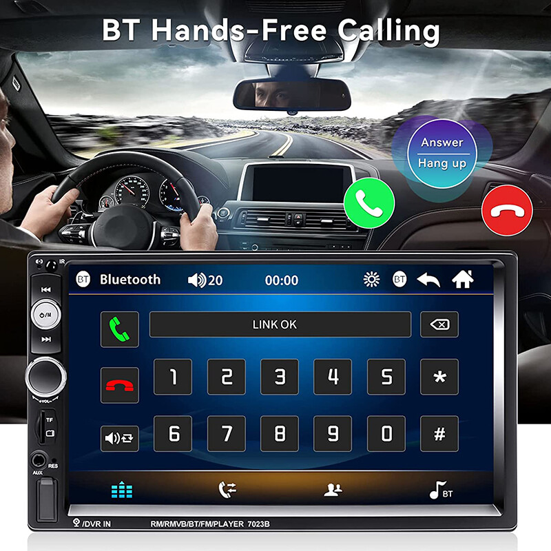 7” Double 2Din Android 12 Car Radio GPS WIFI BT Carplay Touch Screen Stereo+Cam