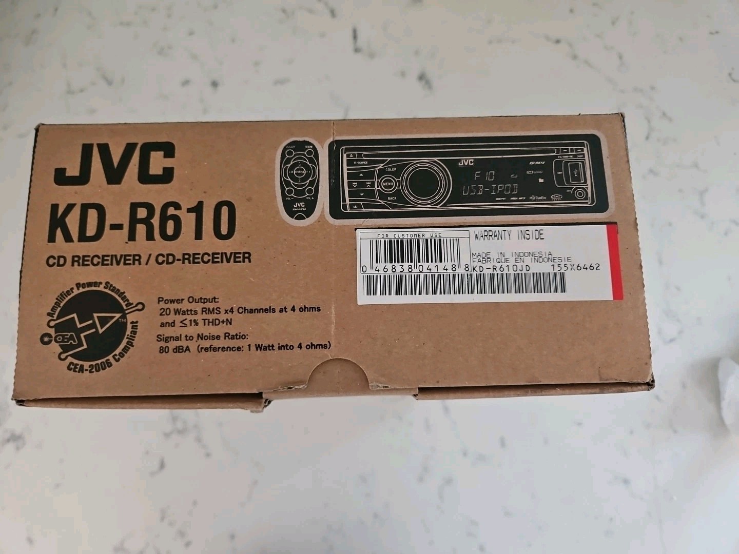JVC KD-R610 In Dash Stereo Brand New