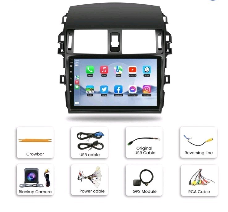 4G+64G Carplay Android 13 Car Stereo Radio GPS Navi For 2009-2013 Toyota Corolla