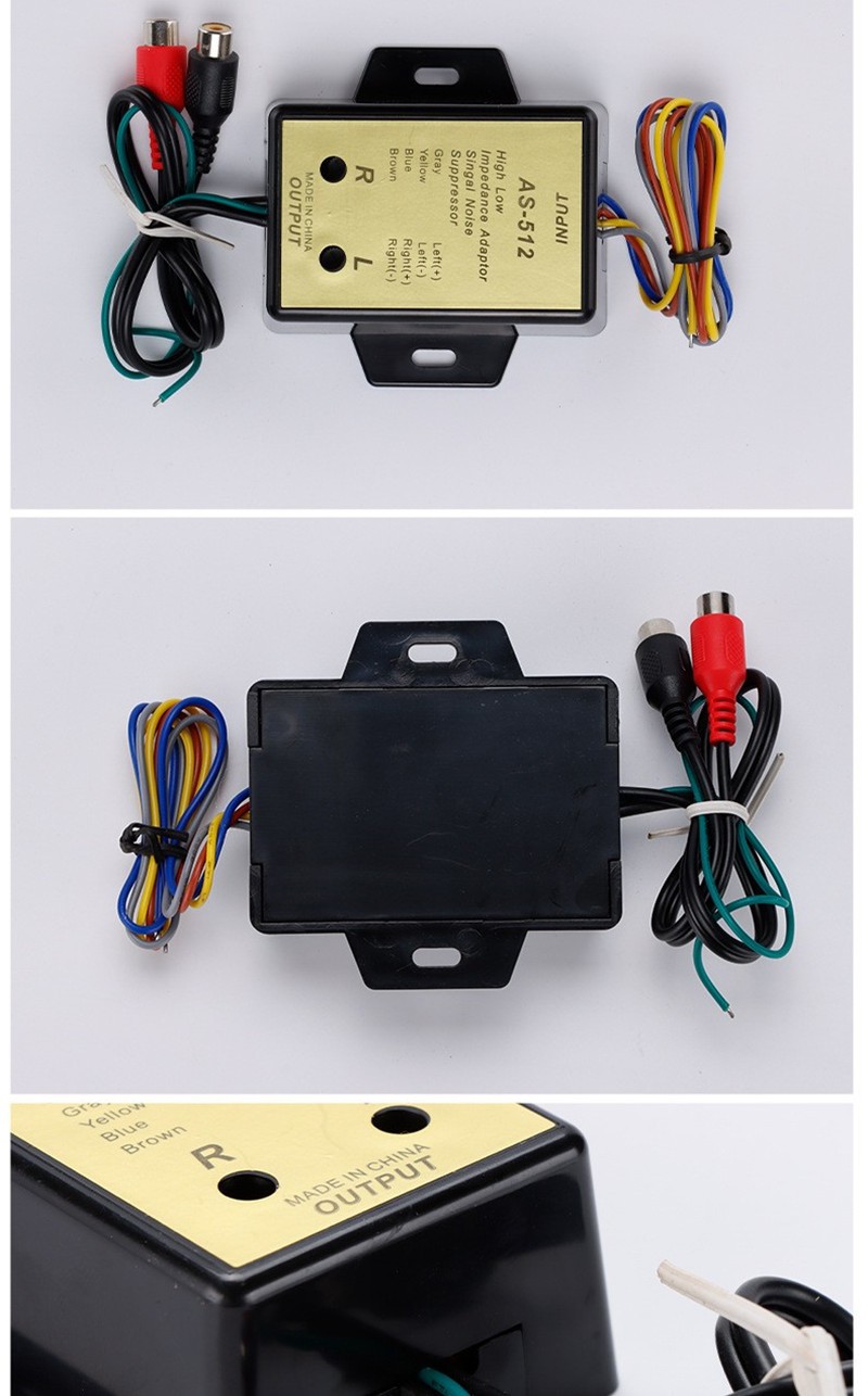 Car Hight To Low Impedance AdaptorAS-512 For Truck Off-road Vehicle CD DVD Radio
