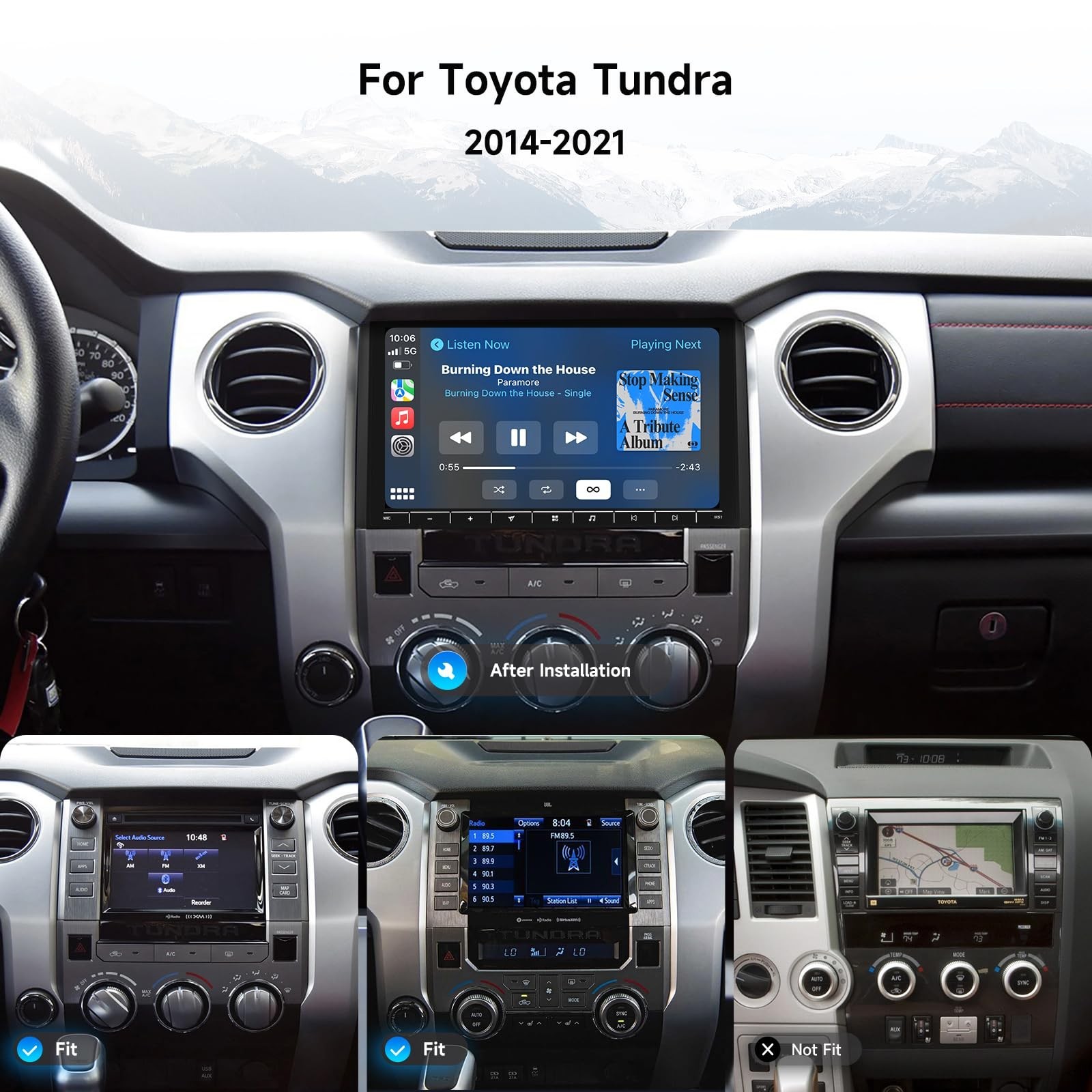 Dasaita Tundra Head Unit for 2014-2021 Toyota Tundra Upgrades with Wireless C…