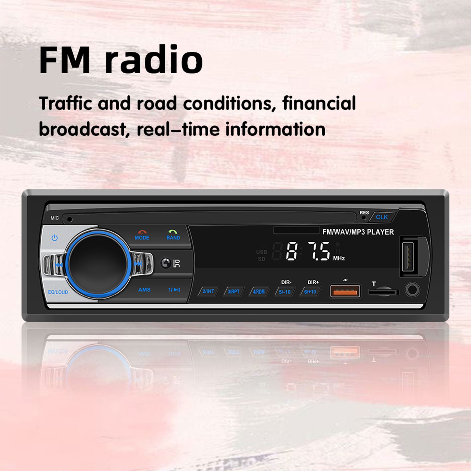 Bluetooth Car Radio Single DIN Wireless Remote Control App Control Bluetoot AVRE