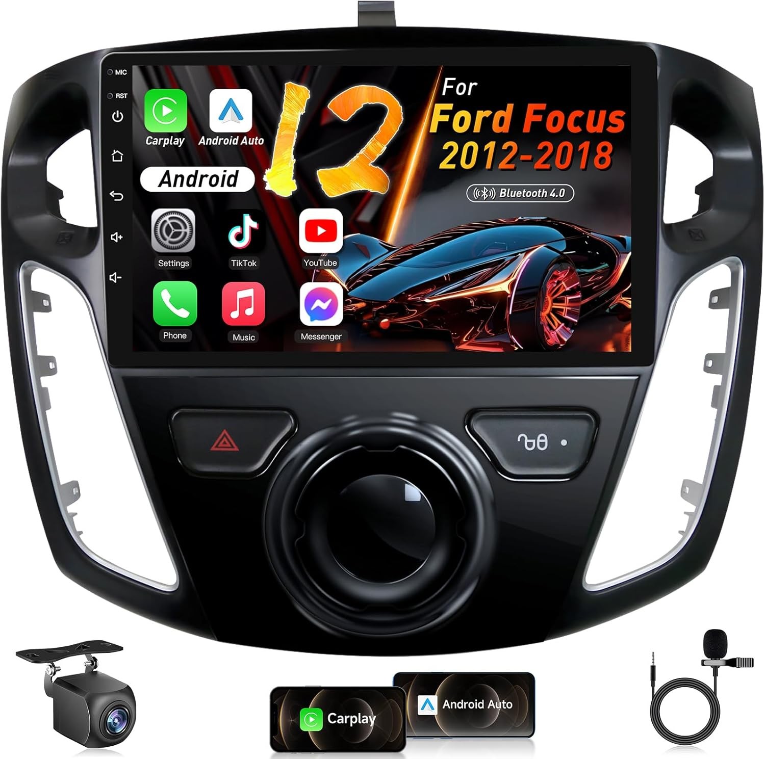 32G For Ford Focus 2012-2018 Car Radio Stereo Navi Carplay Screen Auto 1280*800