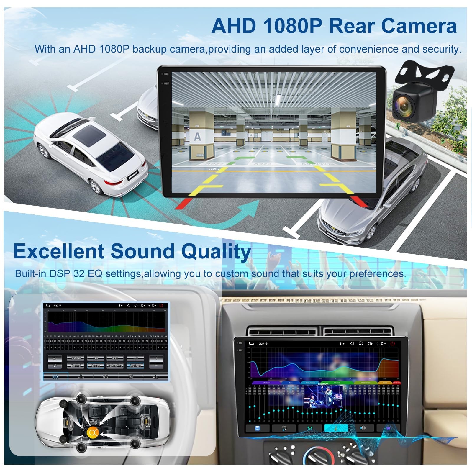 4+64G Car Radio for Jeep Cherokee 1997-2001 Wrangler 1997-2002 with Carplay A…