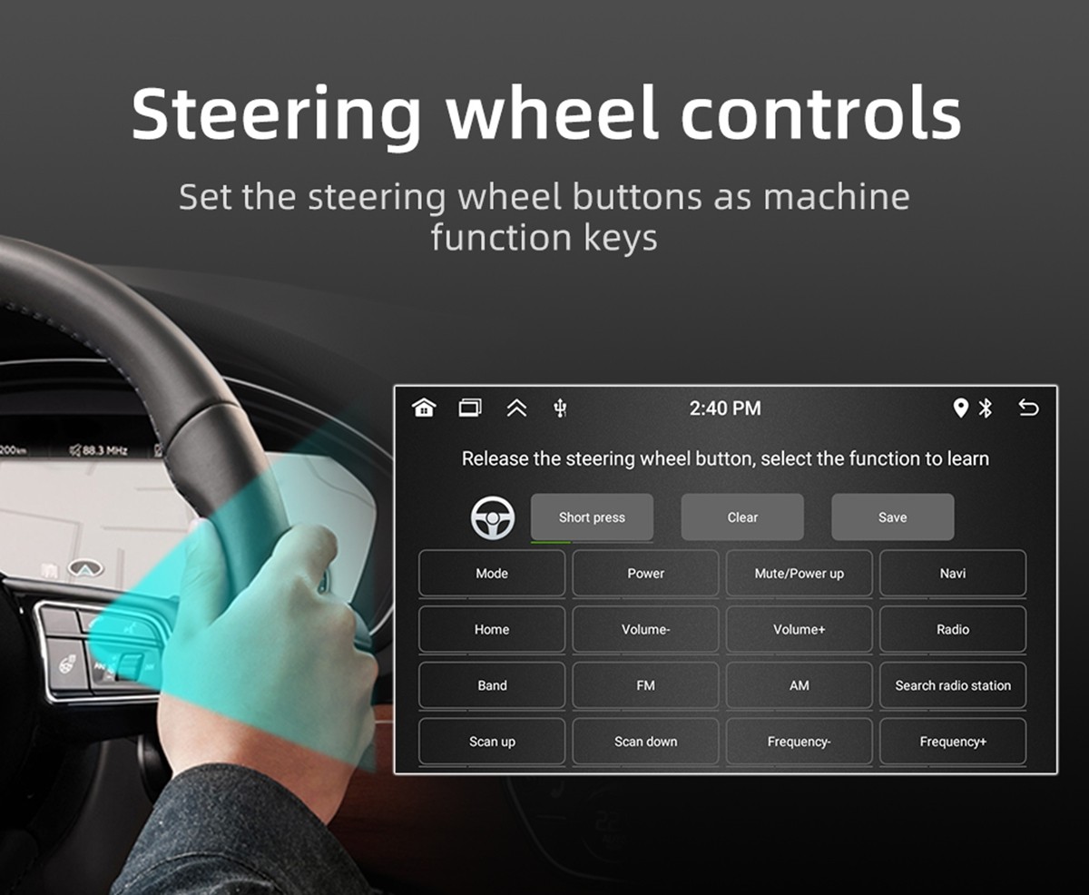 7” Single Din Android 15 Retractable Screen Car Radio GPS WIFI Carplay + Remote