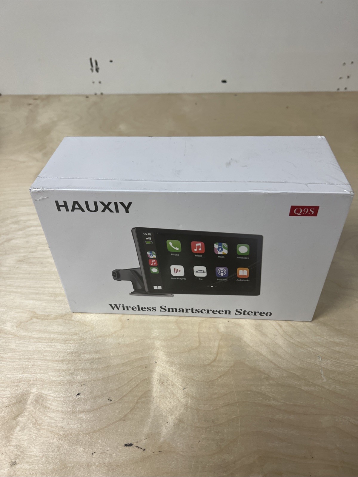 HAUXIY Q9S Wireless CarPlay Touch Screen 2.5K DASH CAM 9” Portable New