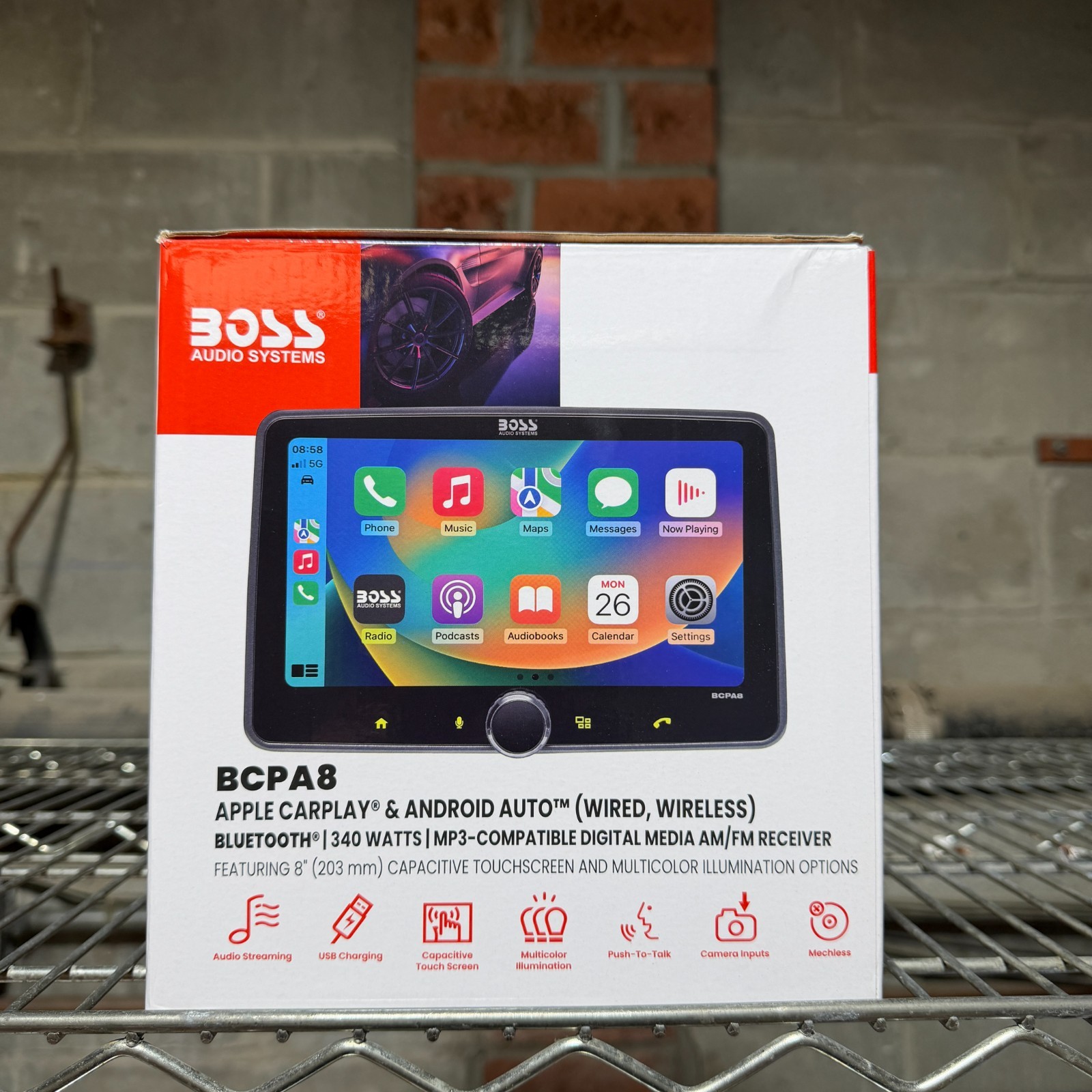 BOSS Audio Systems BCPA9 Single DIN Car Stereo Wireless Apple CarPlay, Android