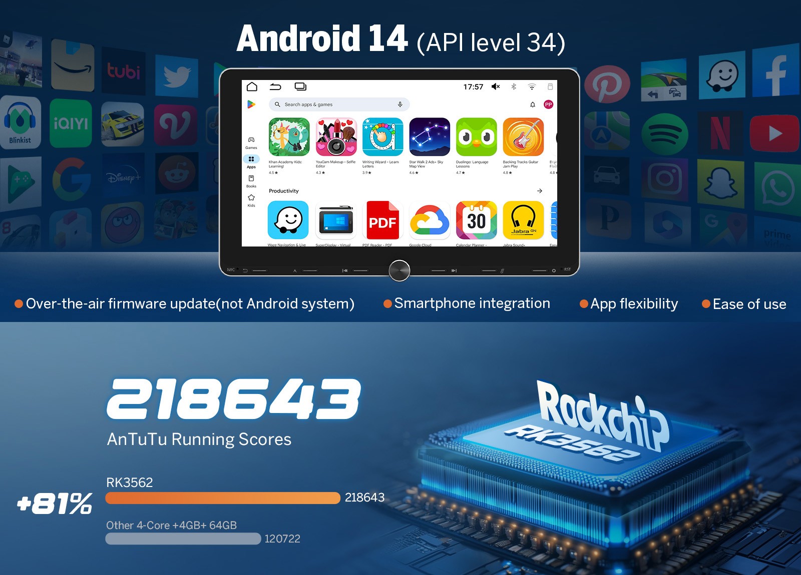 Eonon UX7A PLUS 2DIN 10.1″ IPS Car Stereo Radio Apple CarPlay Bluetooth HeadUnit