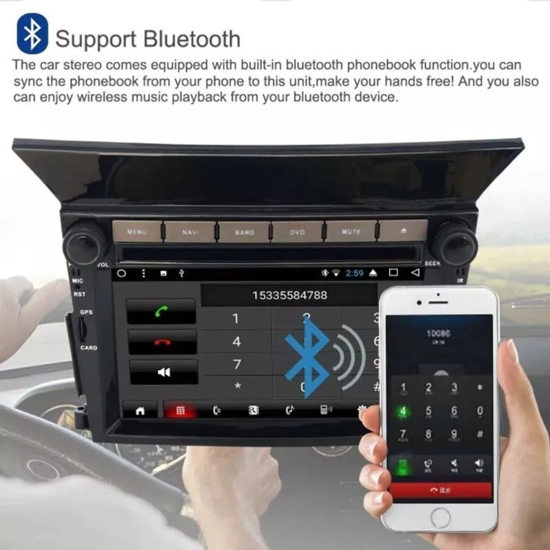 For Honda Pilot 6.2″ Android 13 Car Radio Stereo BT SWC GPS Navi Carplay Display