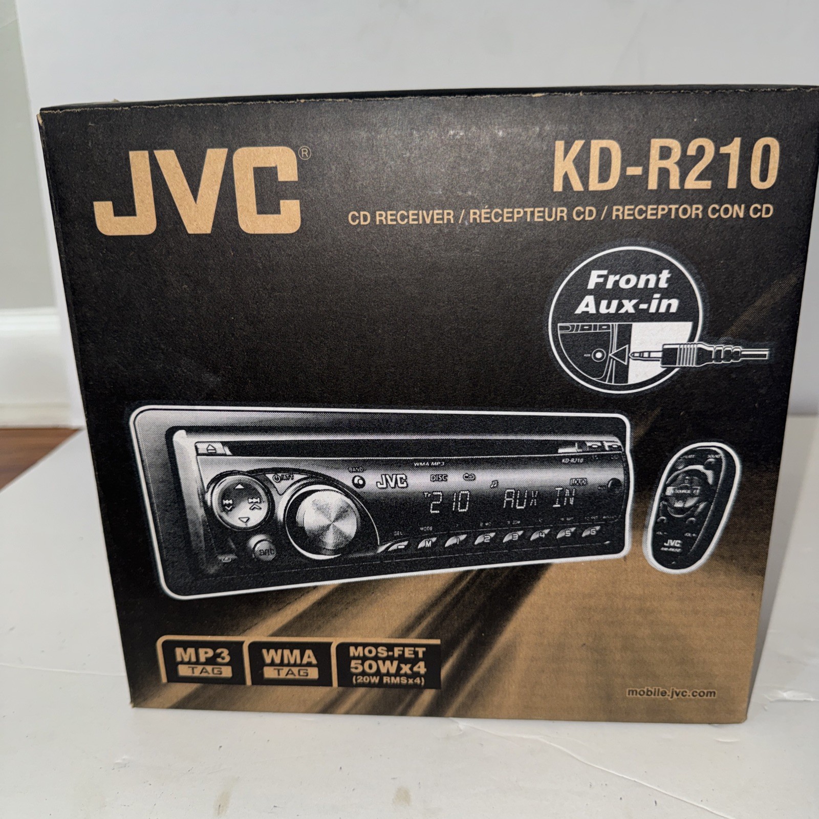 JVC KD-R210 Detachable Face Car Radio MP3 CD Receiver Player Aux Input 20X4 RMS